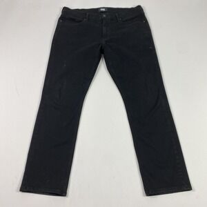 Paige Federal Jeans Mens 36 Black Slim Straight Fit Stretch Denim M655423-7139
